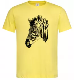 Чоловіча футболка Морда зебри Лимонний фото