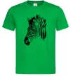Чоловіча футболка Морда зебри Зелений фото