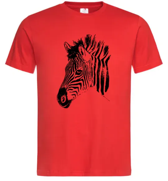 Чоловіча футболка Морда зебри Червоний фото