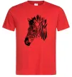 Чоловіча футболка Морда зебри Червоний фото