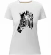 Жіноча преміум футболка Морда зебри Білий фото