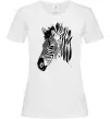 Женская футболка Морда зебри Белый фото
