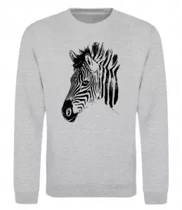 Свитшот Морда зебри Серый меланж фото