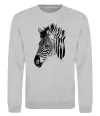 Свитшот Морда зебри Серый меланж фото