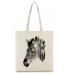 Еко-сумка Морда зебри Бежевий фото