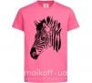 Детская футболка Морда зебры Ярко-розовый фото