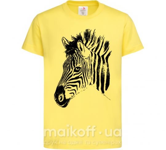 Детская футболка Морда зебры Лимонный фото