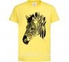 Детская футболка Морда зебры Лимонный фото