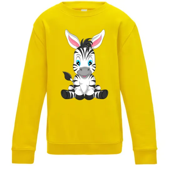 Дитячий світшот Зебра сидить Сонячно жовтий фото