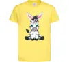 Дитяча футболка Зебра сидить Лимонний фото