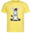 Чоловіча футболка Зебра сидить Лимонний фото