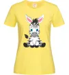 Жіноча футболка Зебра сидить Лимонний Жіноча футболка Зебра сидить Лимонний фото