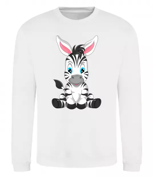 Свитшот Зебра сидить Белый фото