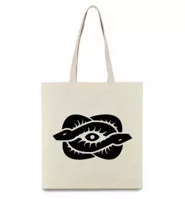 Эко-сумка Змії та око Бежевый фото