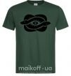 Мужская футболка Змеи и глаз Темно-зеленый фото