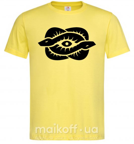Мужская футболка Змеи и глаз Лимонный фото