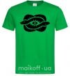 Мужская футболка Змеи и глаз Зеленый фото