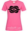 Жіноча футболка Змеи и глаз Яскраво-рожевий фото