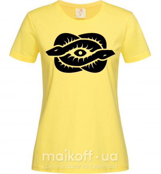 Жіноча футболка Змеи и глаз Лимонний фото