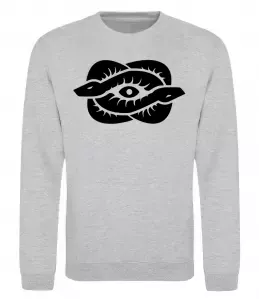 Свитшот Змії та око Серый меланж фото
