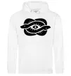 Мужская толстовка (худи) Змії та око Белый фото