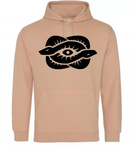 Мужская толстовка (худи) Змії та око Песочный фото