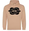 Жіноча толстовка (худі) Змії та око Пісочний Жіноча толстовка (худі) Змії та око Пісочний фото