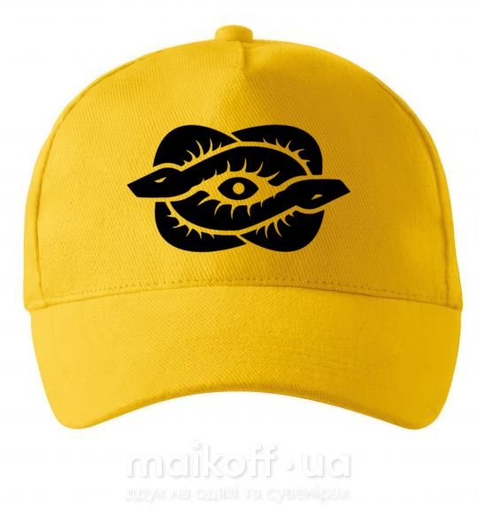 Кепка Змеи и глаз Солнечно желтый фото