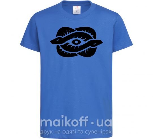 Дитяча футболка Змеи и глаз Яскраво-синій фото