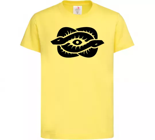 Детская футболка Змії та око Лимонный фото