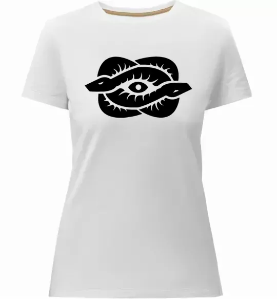 Женская премиум футболка Змії та око Белый фото