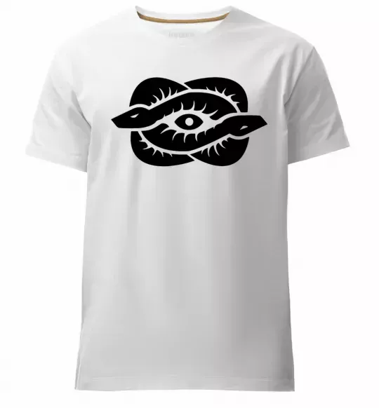 Мужская премиум футболка Змії та око Белый фото