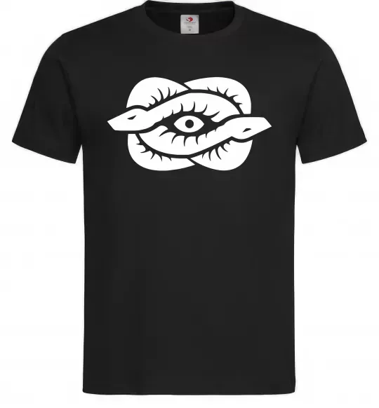 Чоловіча футболка Змії та око Чорний фото