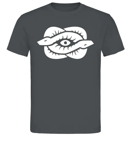 Чоловіча футболка Змії та око Графіт фото