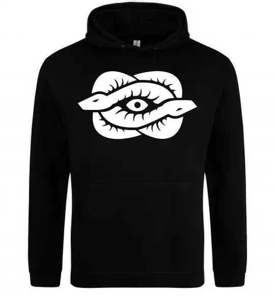 Мужская толстовка (худи) Змії та око Черный фото