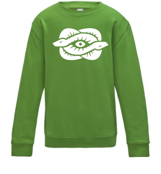 Детский Свитшот Змії та око Лаймовый фото