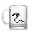 Чашка скляна Черная кобра Прозорий фото