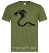 Мужская футболка Черная кобра Оливковый фото