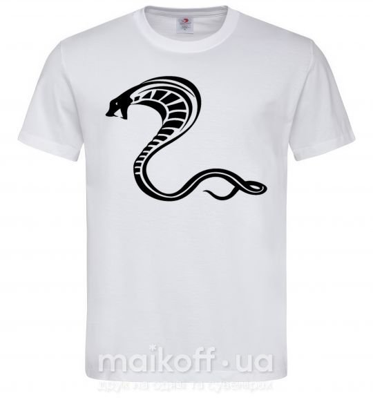 Чоловіча футболка Черная кобра Білий фото