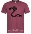 Мужская футболка Черная кобра Бордовый фото