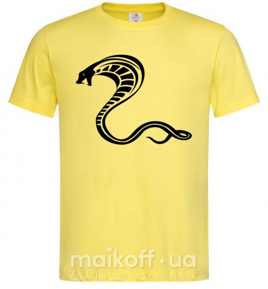 Мужская футболка Черная кобра Лимонный фото