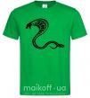 Чоловіча футболка Черная кобра Зелений фото