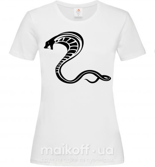 Женская футболка Черная кобра Белый фото