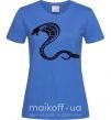 Женская футболка Черная кобра Ярко-синий фото