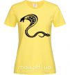 Женская футболка Черная кобра Лимонный фото
