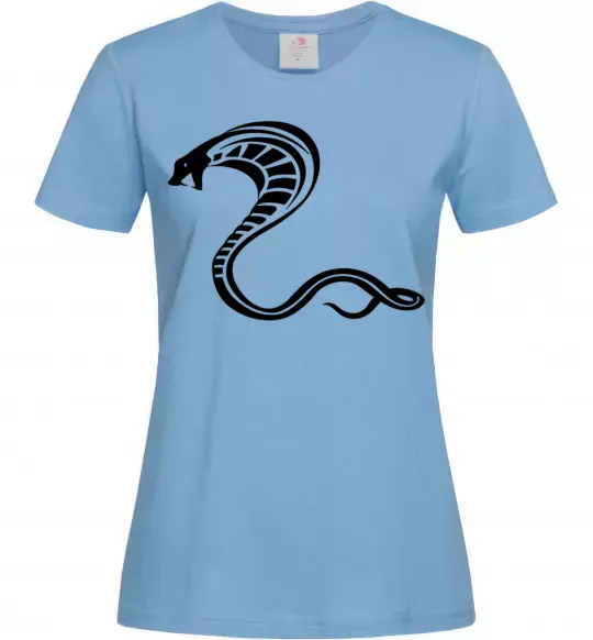 Жіноча футболка Чорна кобра Блакитний фото