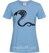 Женская футболка Черная кобра Голубой фото