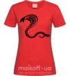Женская футболка Черная кобра Красный фото