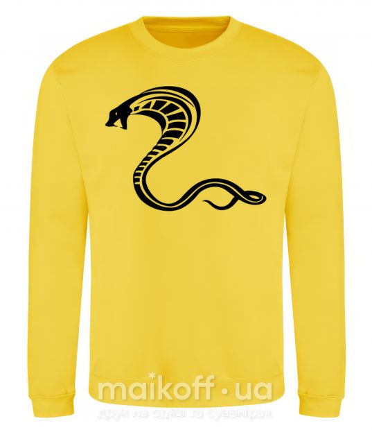 Свитшот Черная кобра Солнечно желтый фото