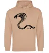 Мужская толстовка (худи) Чорна кобра Песочный фото
